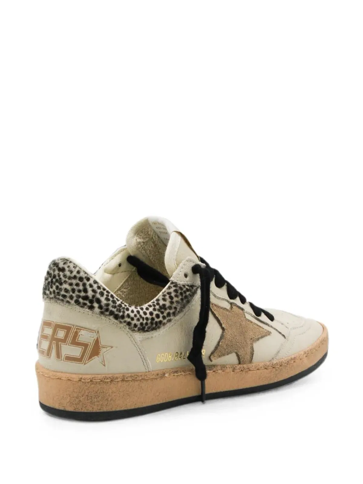Golden Goose Stardan Sneakers In Leather With Glitter