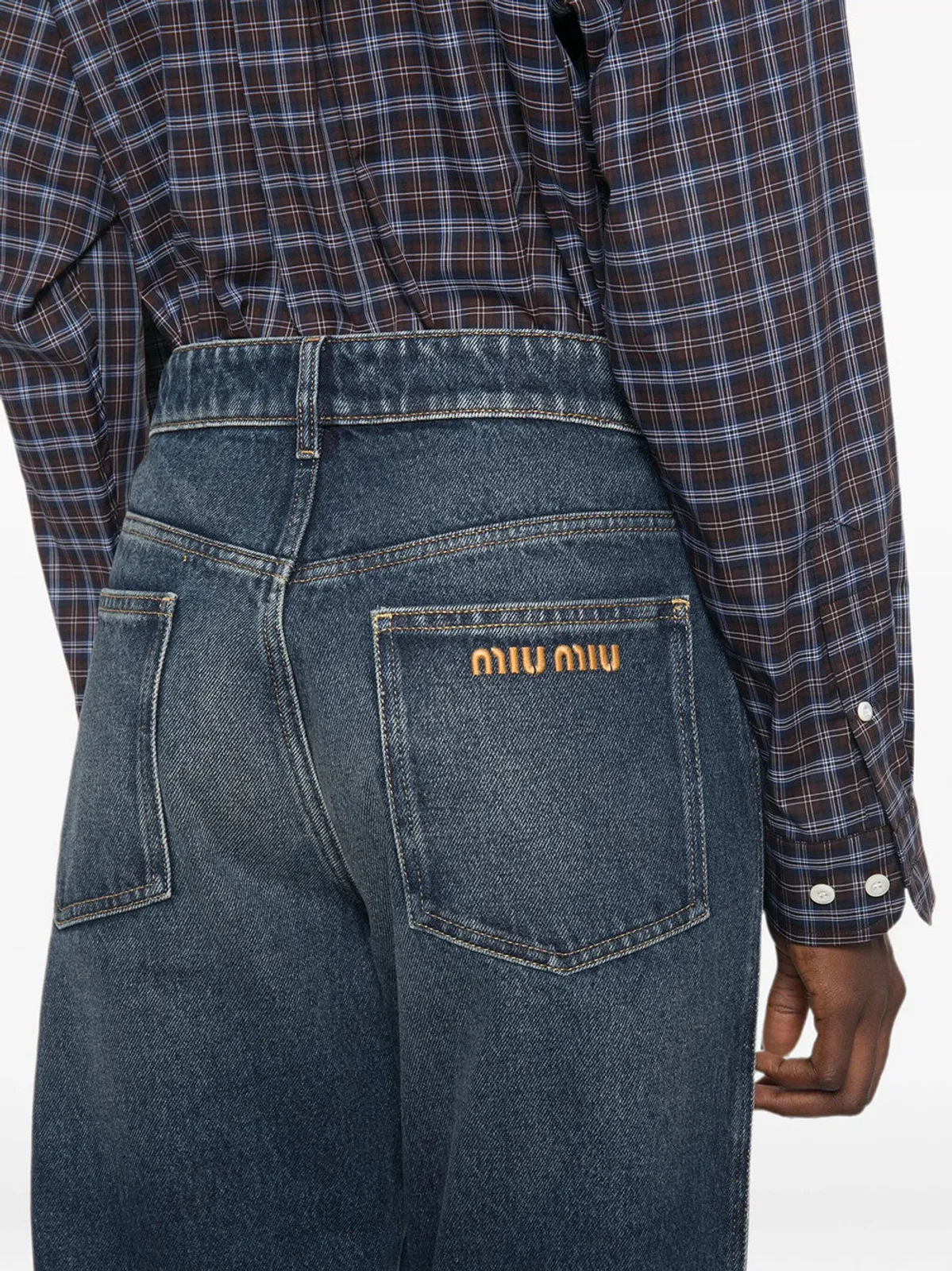 Miu Miu Five-Pocket Loose Fit Denim Jeans
