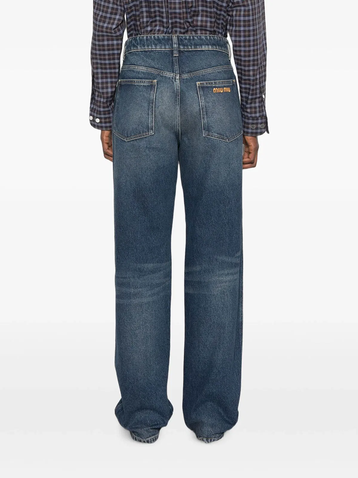 Miu Miu Five-Pocket Loose Fit Denim Jeans
