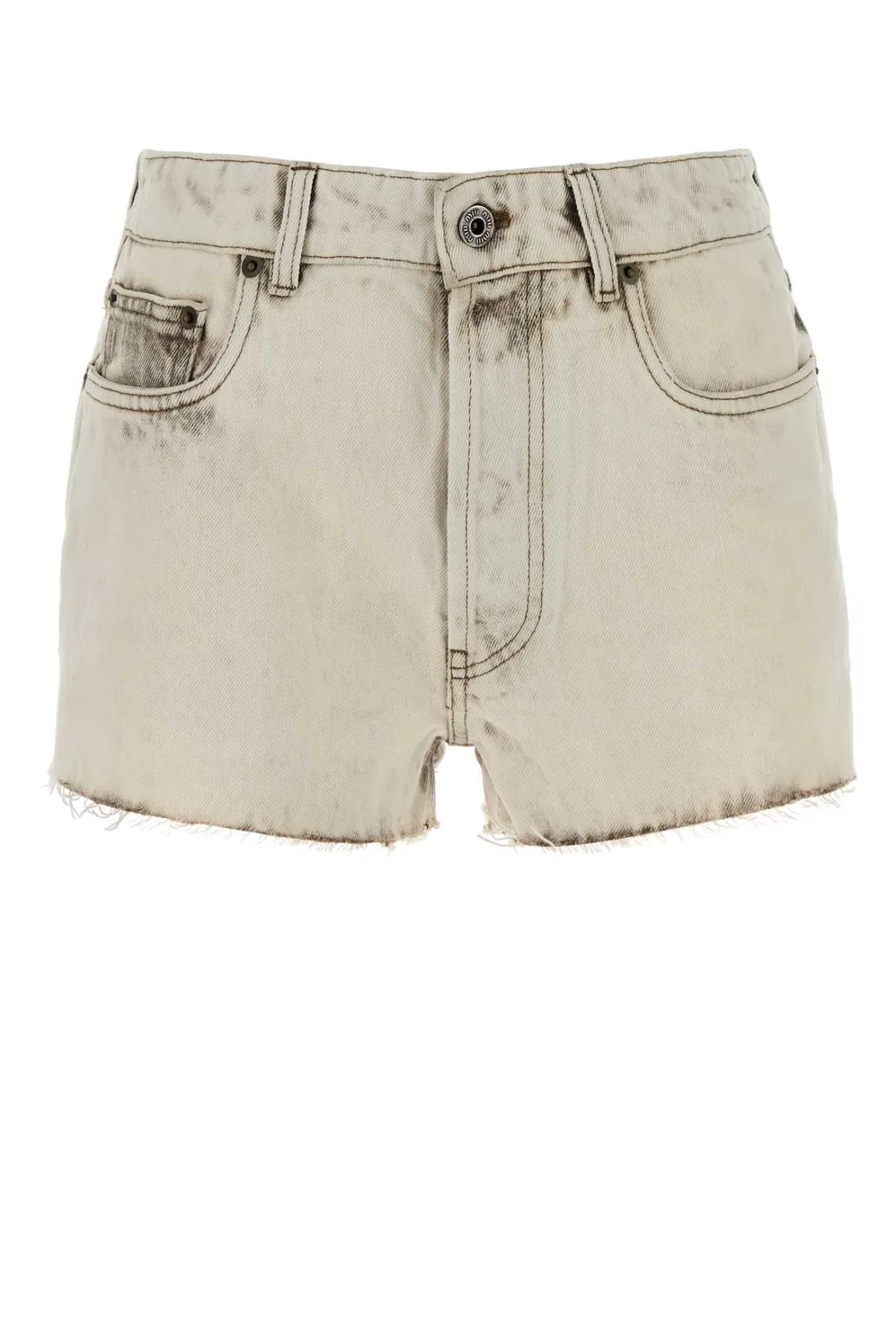 Miu Miu White Denim Shorts