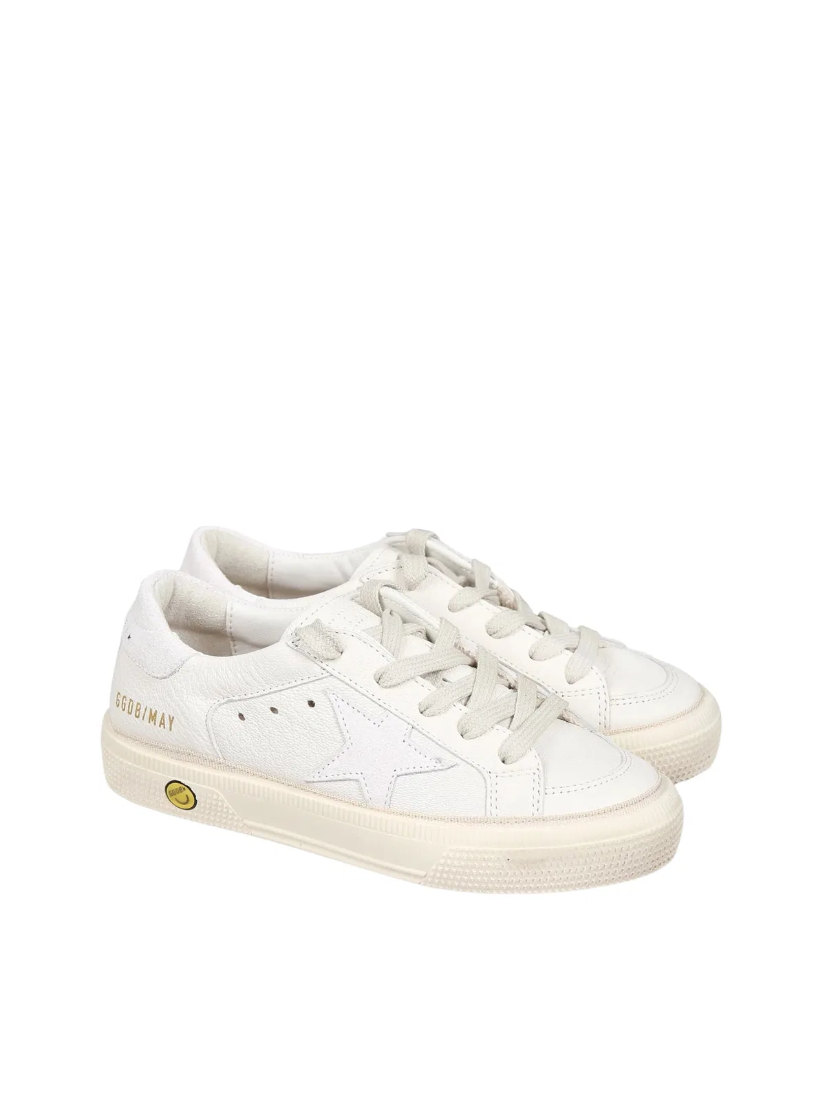 Golden Goose Kids "May" Nappa Upper Suede Star And He