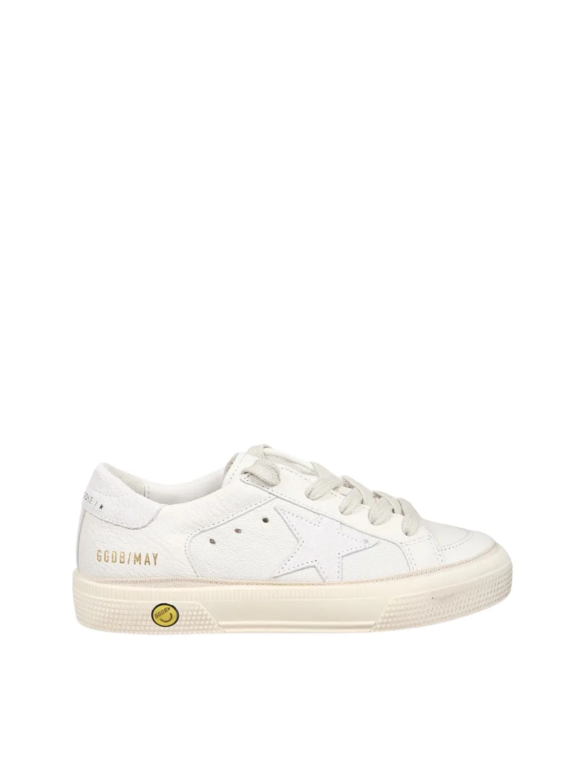 Golden Goose Kids "May" Nappa Upper Suede Star And He