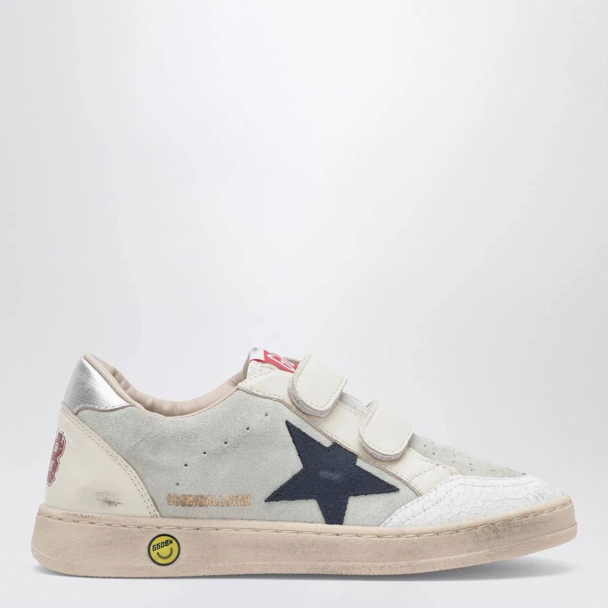 Golden Goose Kids Ball Star Sneakers In Grey/White/Be