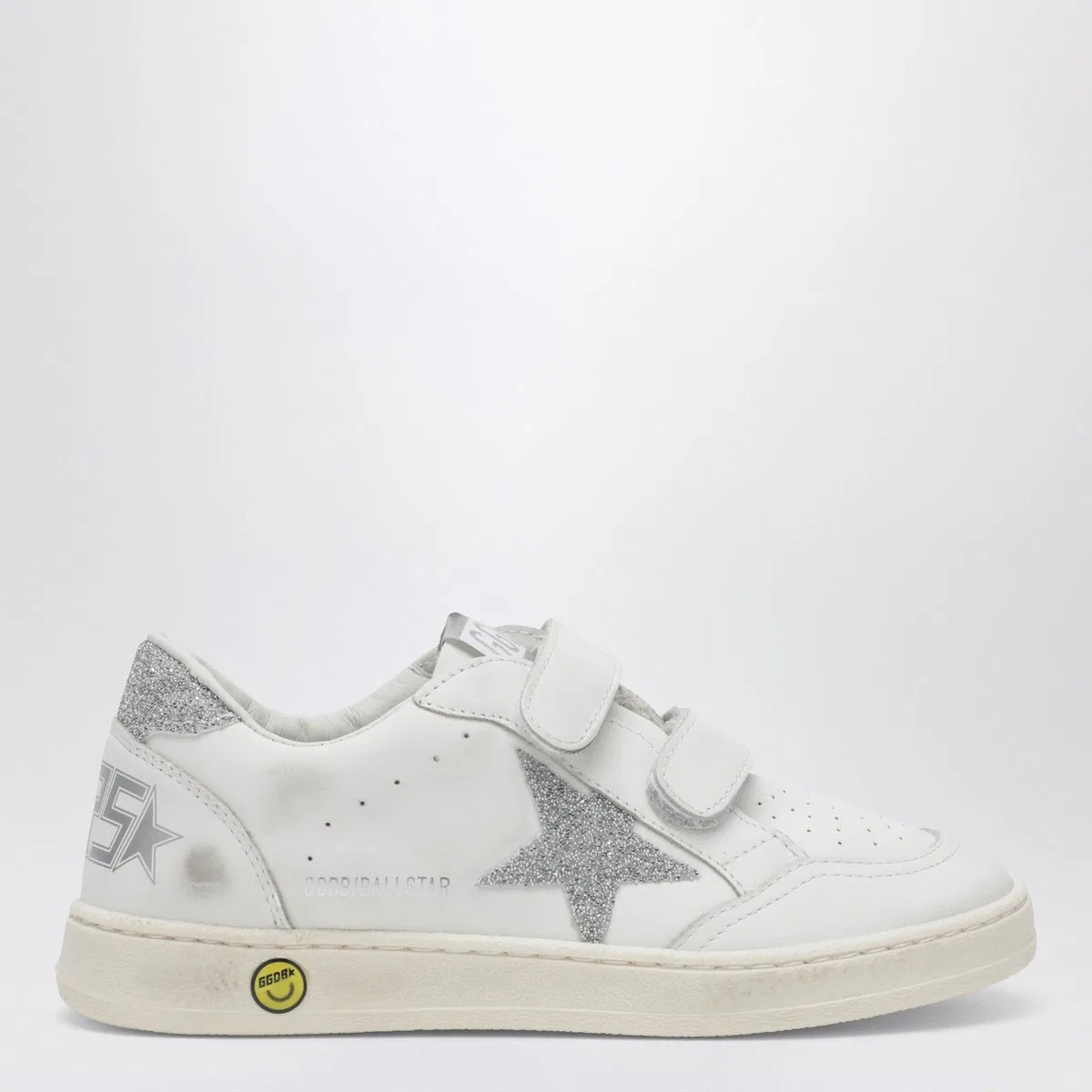 Golden Goose Ball Star Sneakers In White/Crystal