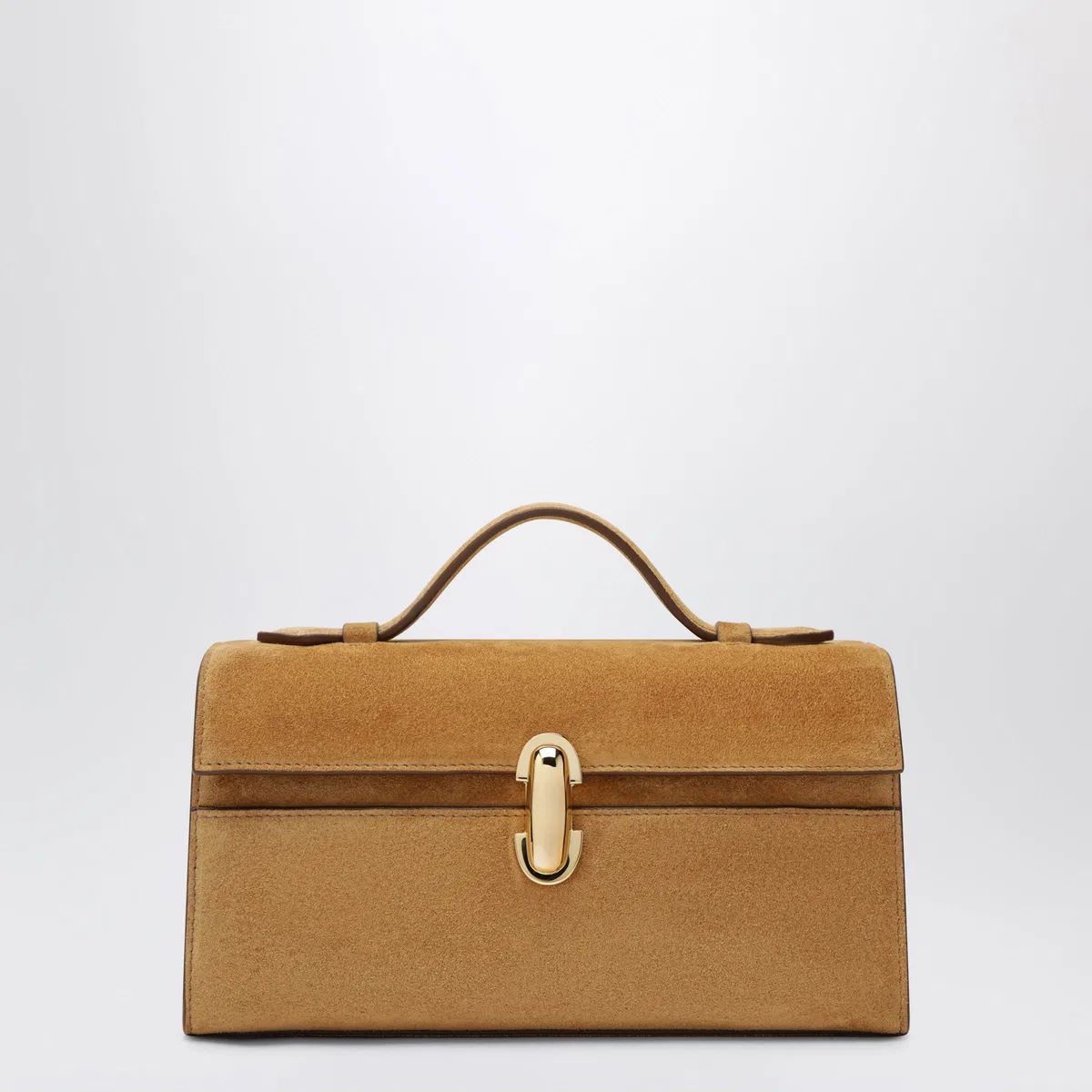 Savette Light Brown Suede Symmetry Pouch