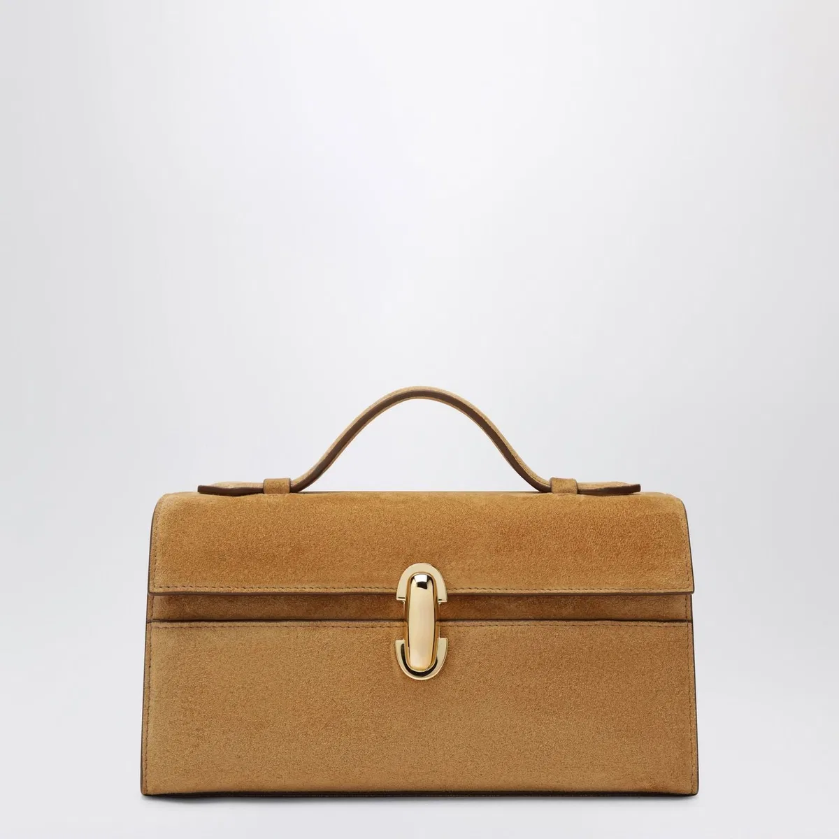 Savette Light Brown Suede Symmetry Pouch