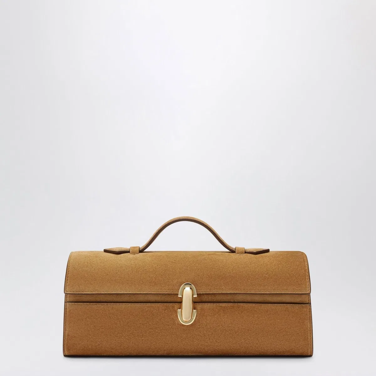 Savette Slim Symmetry Pouch In Light Brown Calf 