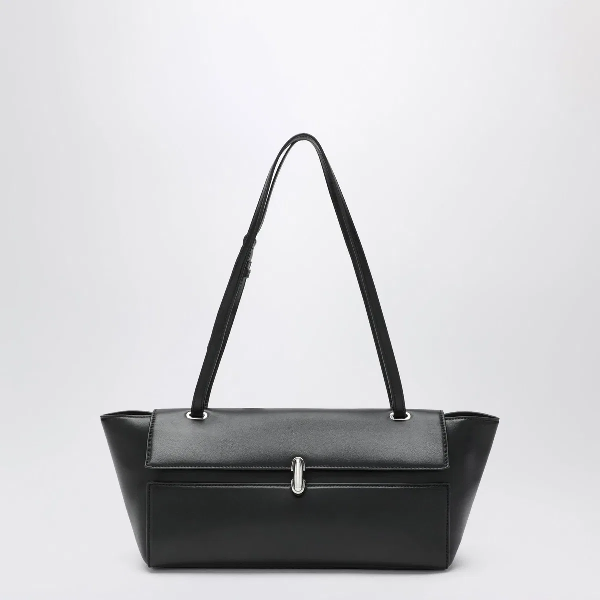 Savette Symmetry Trapeze Bag In Black Leather