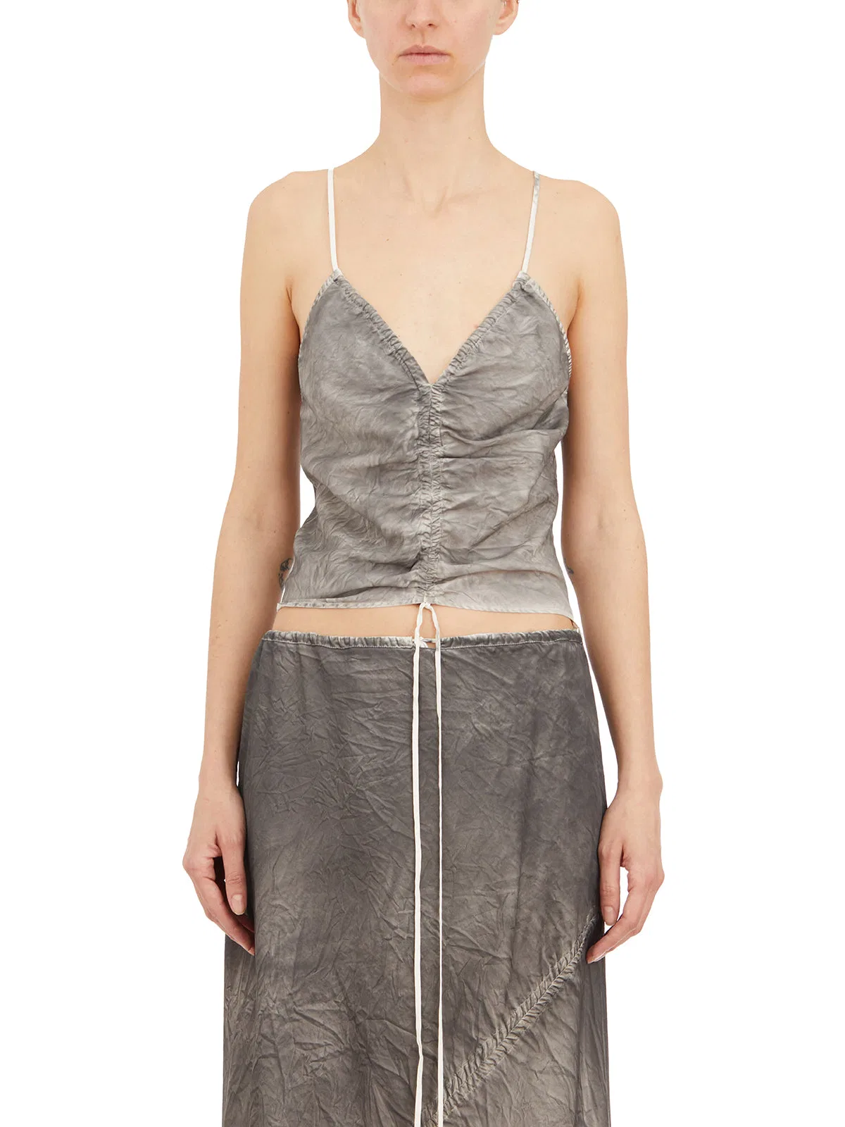 Andrea Ya'aqov Tank Top In Cupro Degrade'