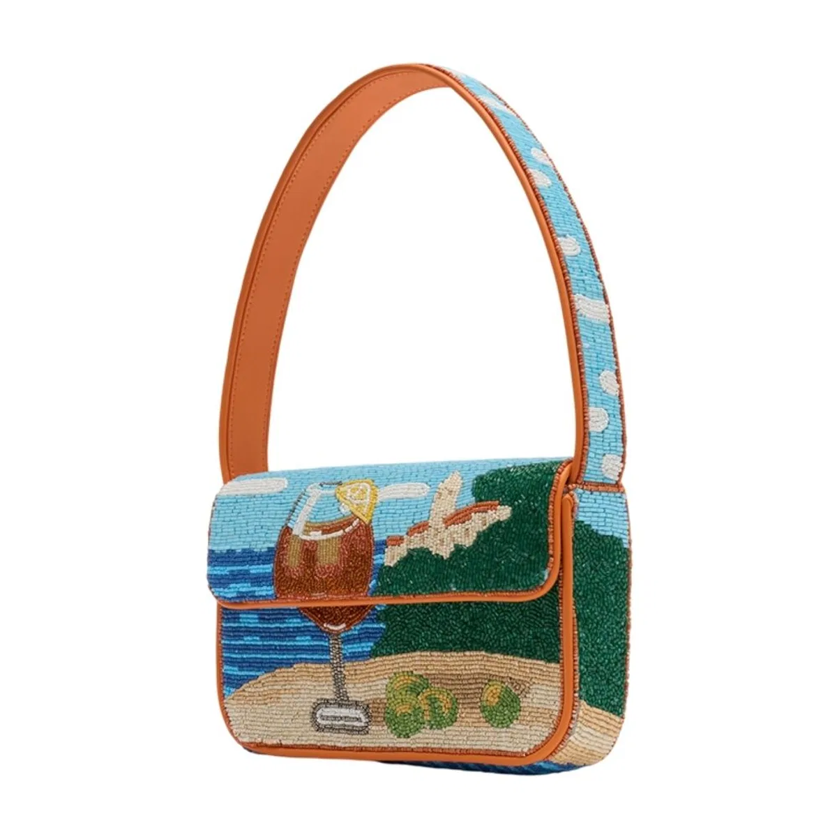 Staud Tommy Beaded Shoulder Bag