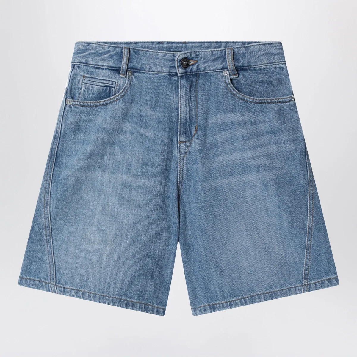 Givenchy Blue Shorts With Logo Embroidery