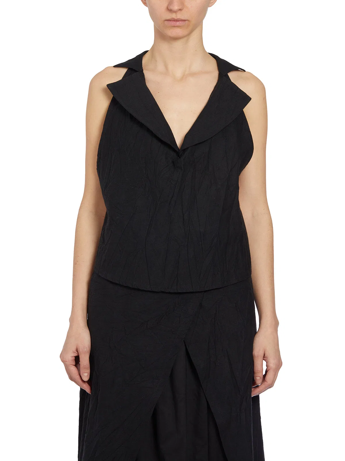 Nostrasantissima Gilet In Lino Con Rever