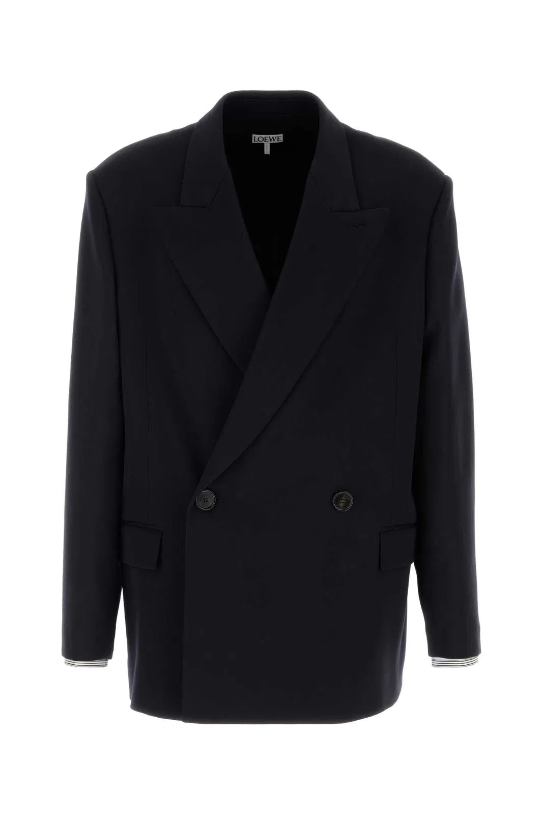 Loewe Navy Blue Wool Blend Blazer