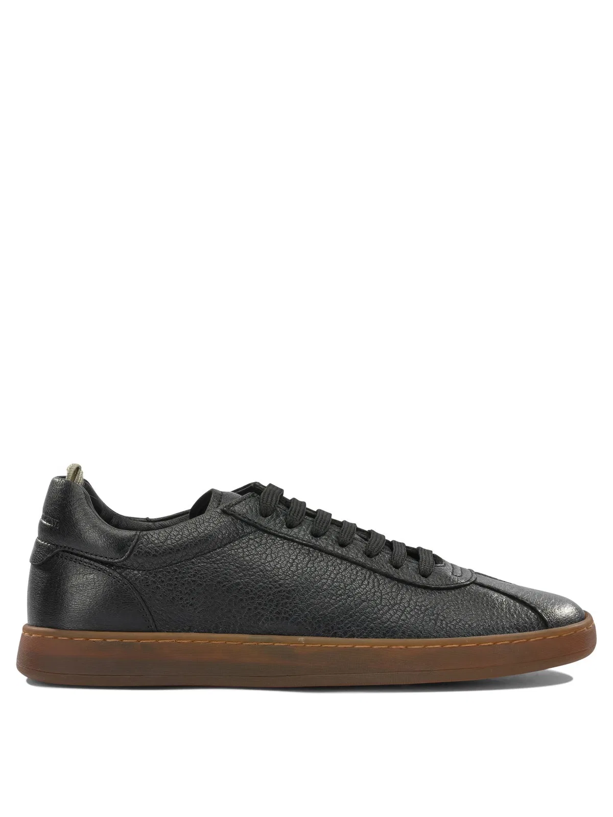 Officine Creative Halo 001 Black Leather Rubber Low-Top Sn