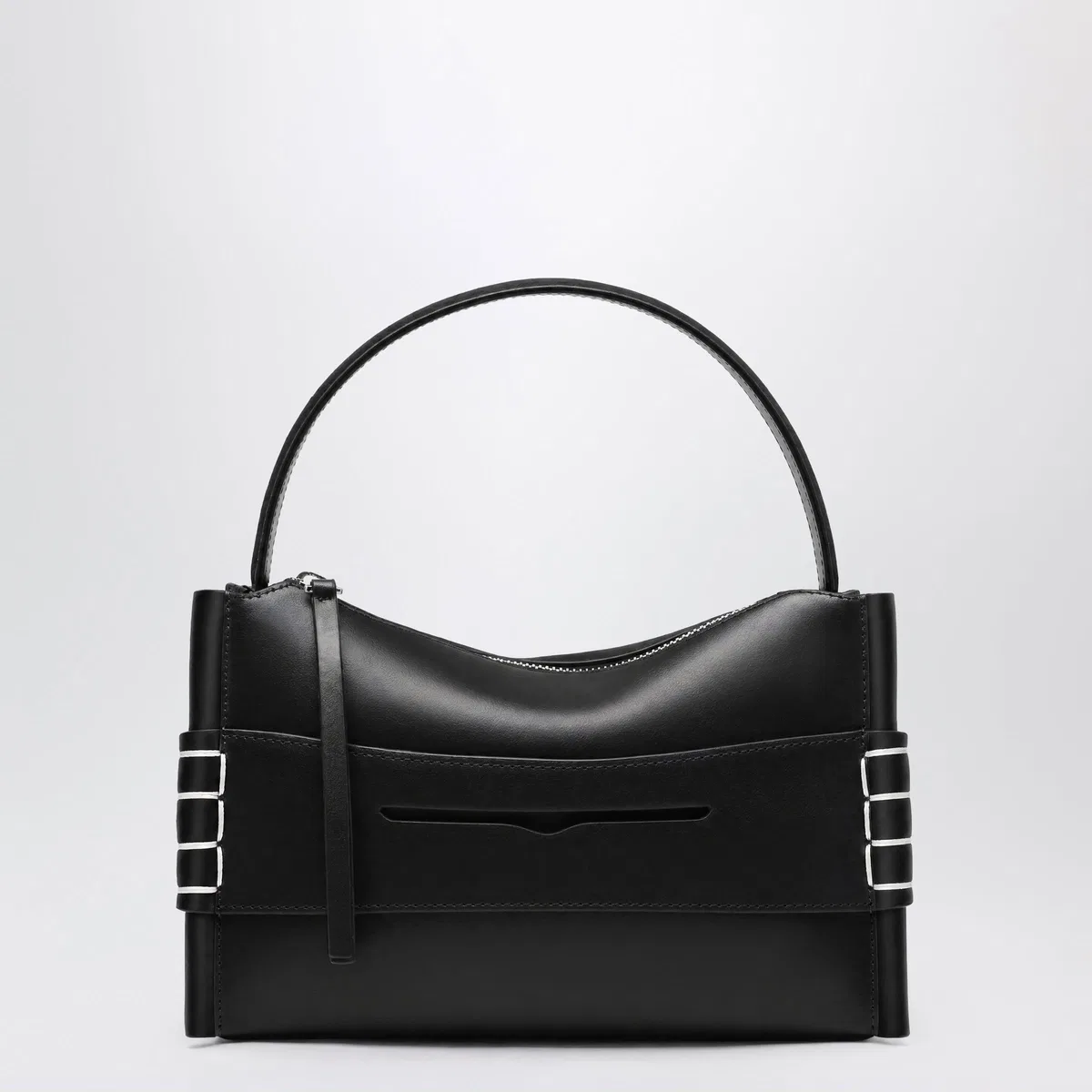 JW Anderson Loafer Bag In Calfskin Leather, Black