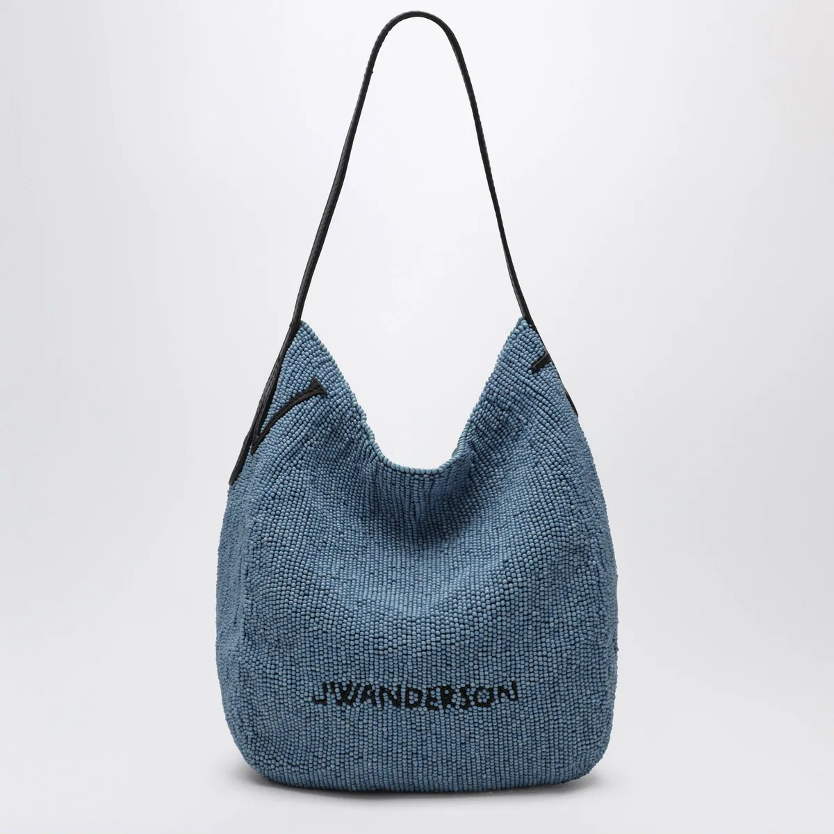 JW Anderson Small Bulb Bag In Blue Beads And Calf Le