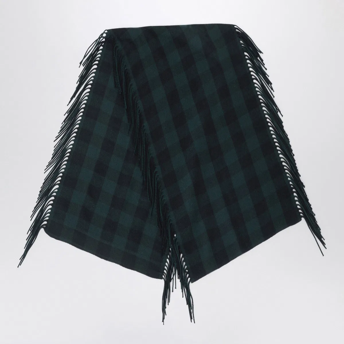Destin British Green Check Wool And Cashmere Sh