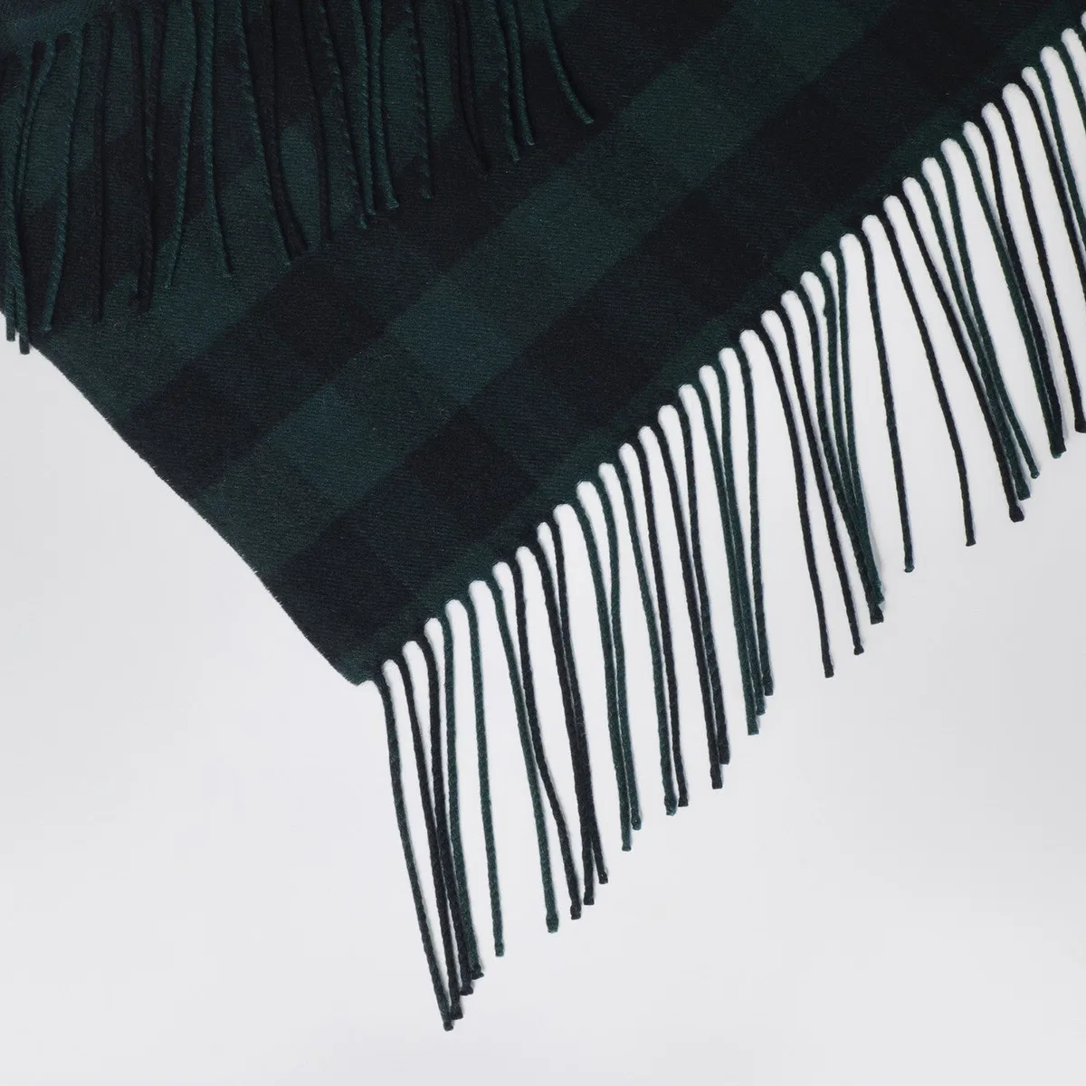 Destin British Green Check Wool And Cashmere Sh