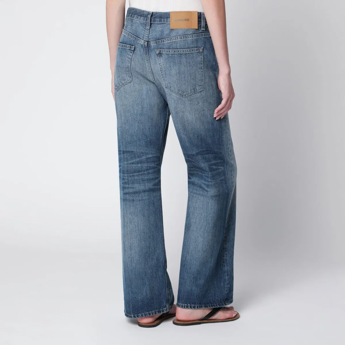 Haikure Wideleg Jeans In Blue Ryder Denim