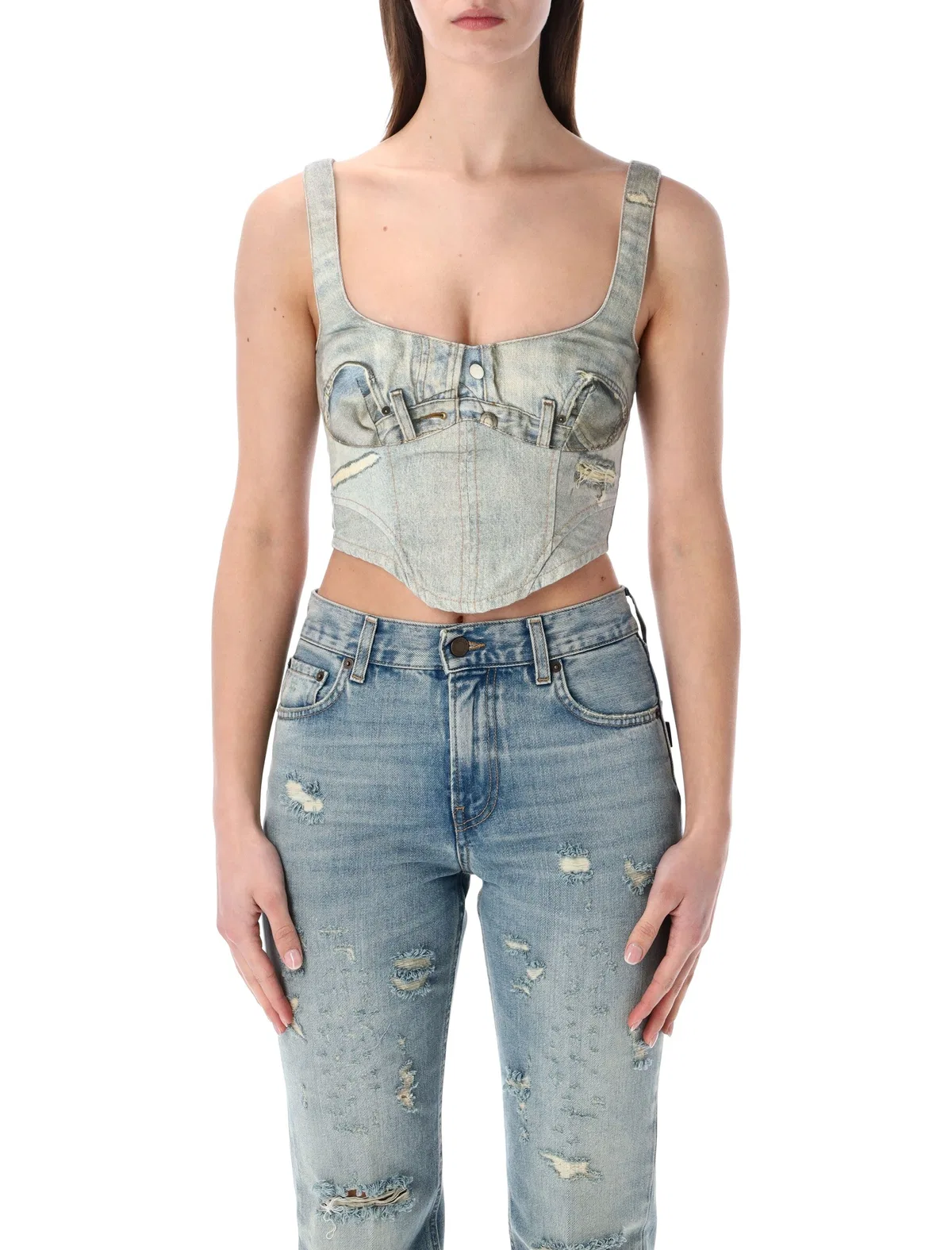 Haikure Elsie Tromp L’oeil Cotton-Linen Top