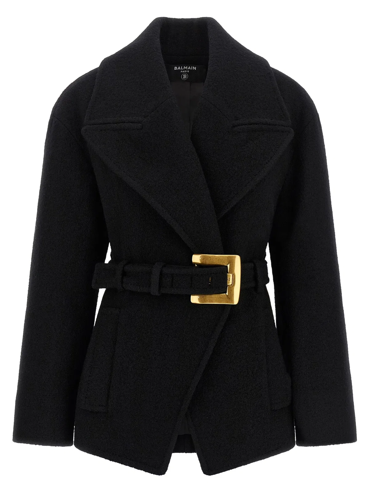 Balmain 'Anthem' Belted Caban