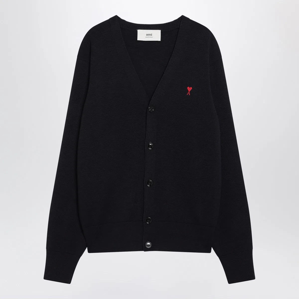 Ami paris Navy Blue Ami De Coeur Cardigan