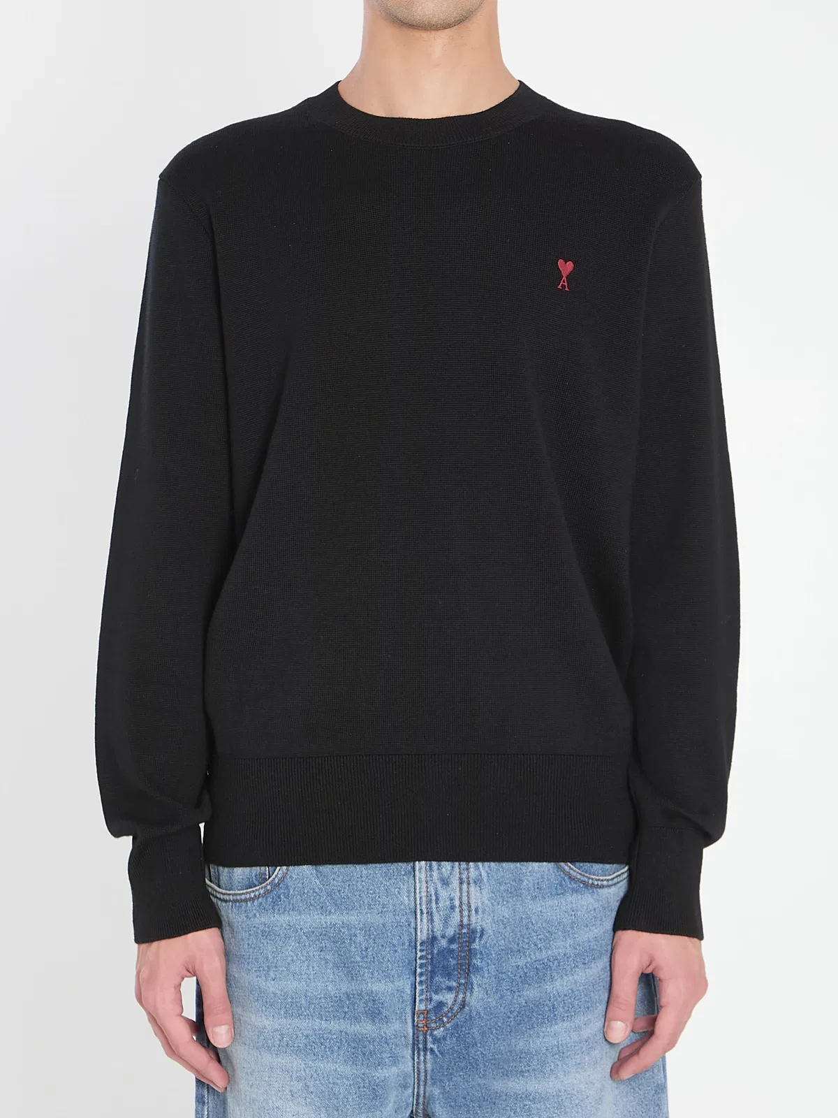 Ami paris Black Wool Sweater