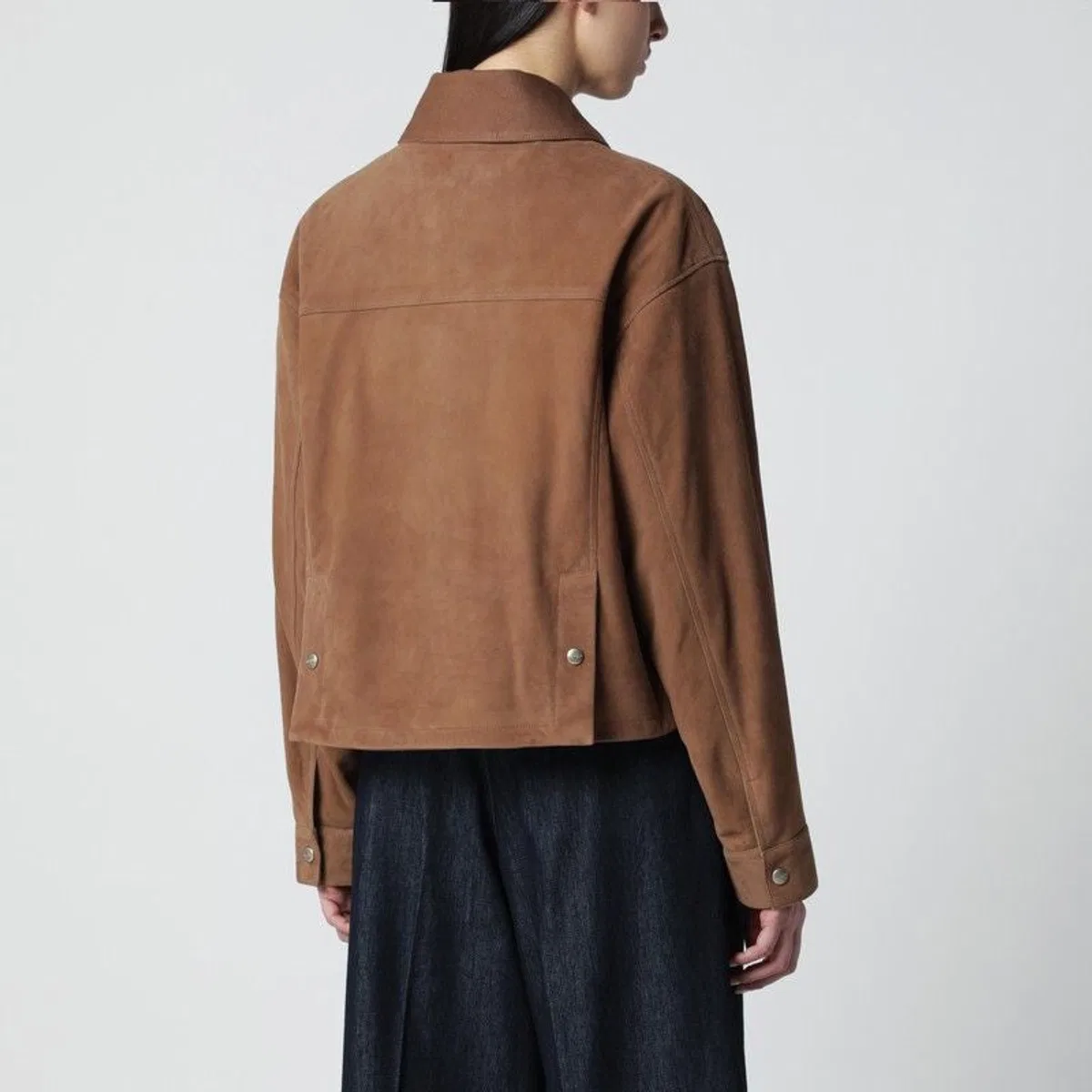 Halfboy Short Mocha Suede Leather Jacket