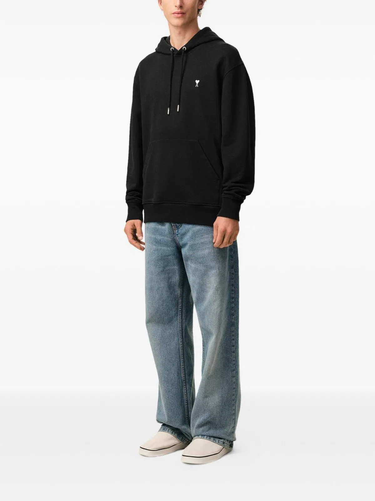 Ami paris Black Ami De Coeur Hooded Sweatshirt