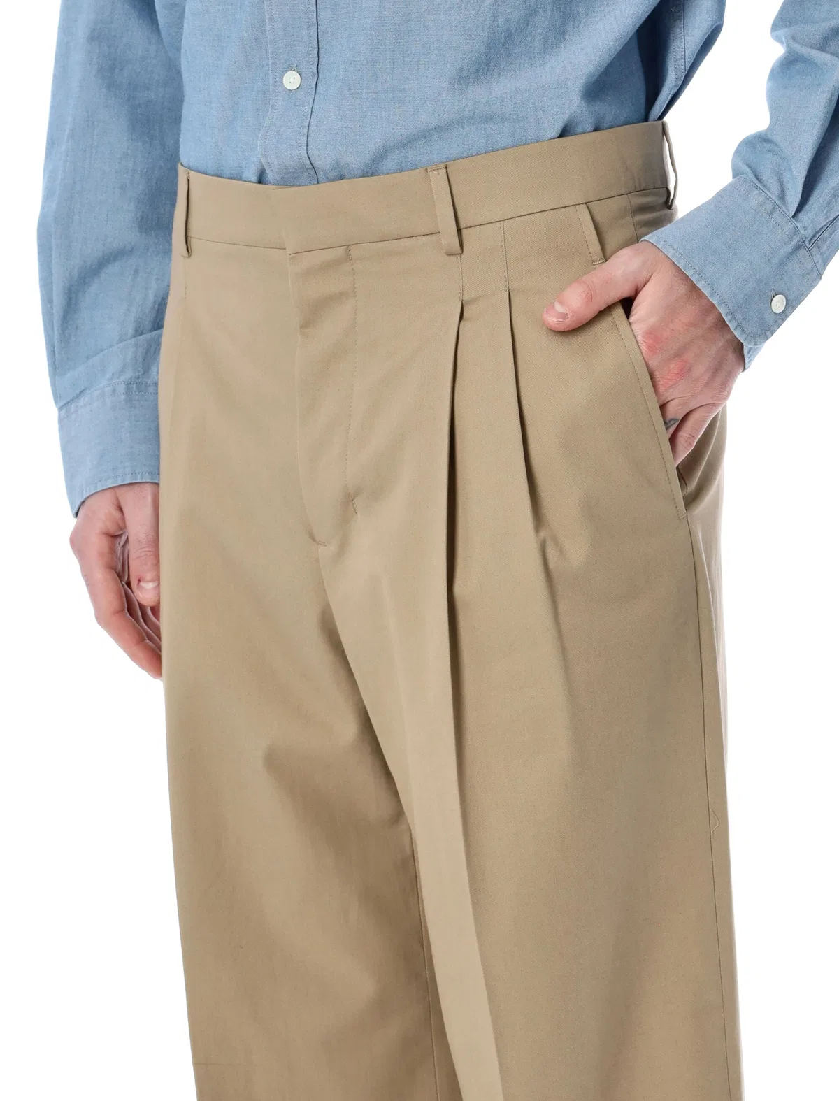 Ami paris Low Waist Wide Trousers