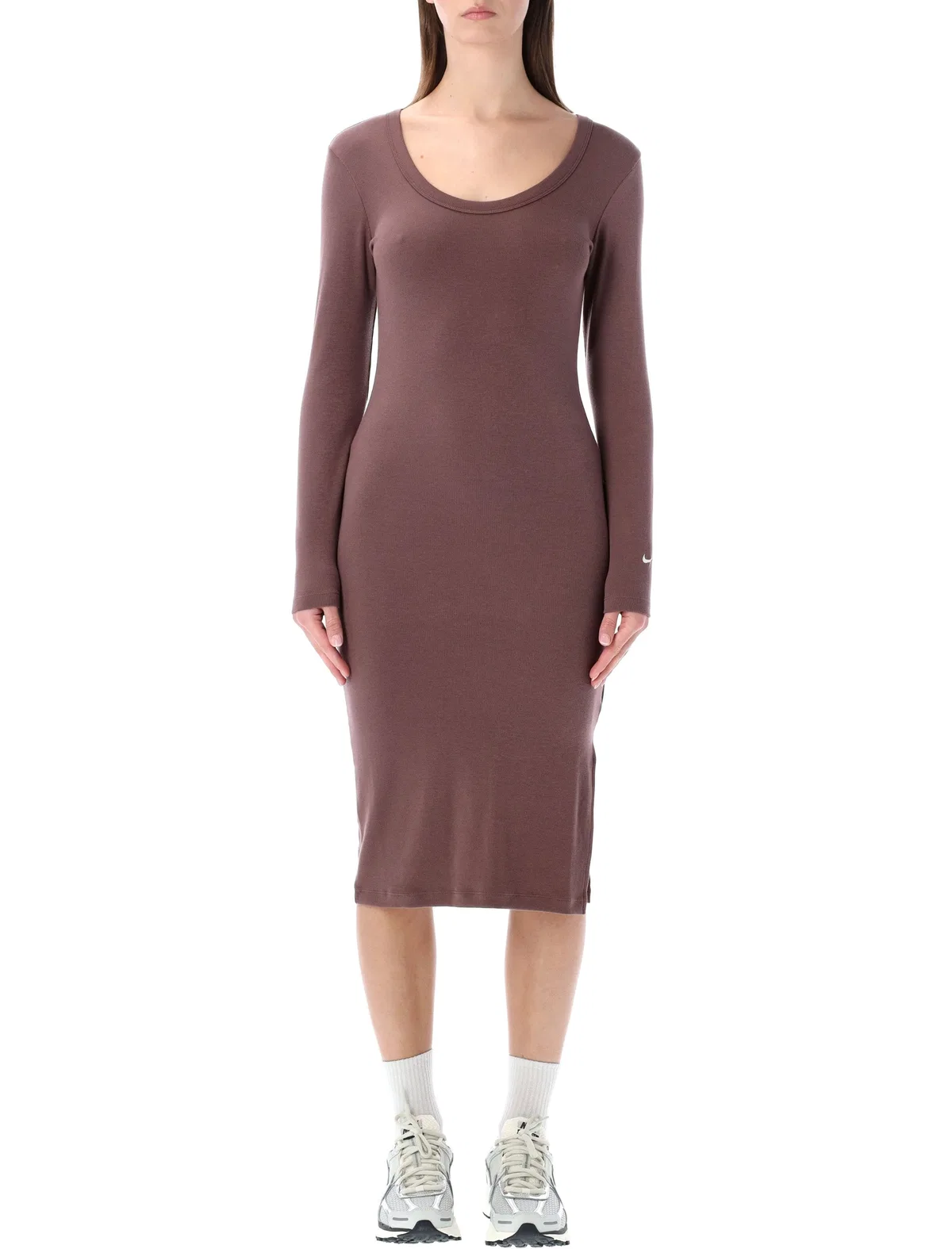 Nike Ribbed Fitted Midi Dress
