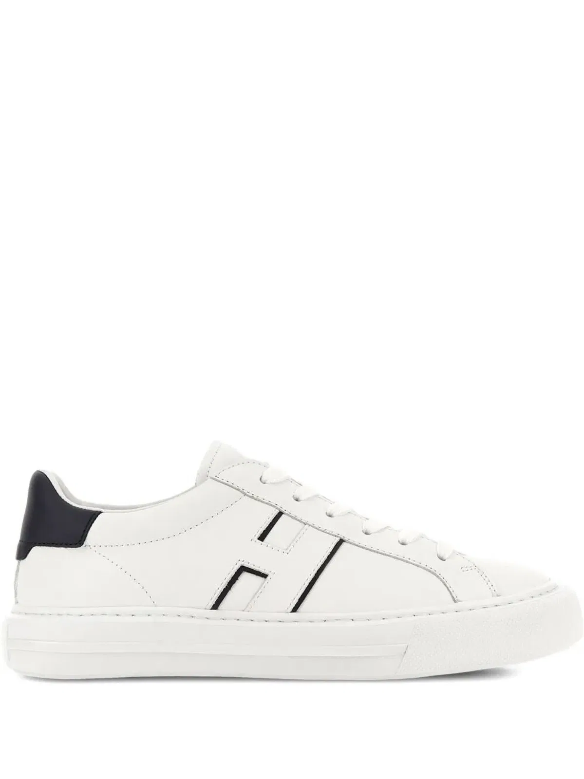Hogan White Logo Side Lace-Up Shoes