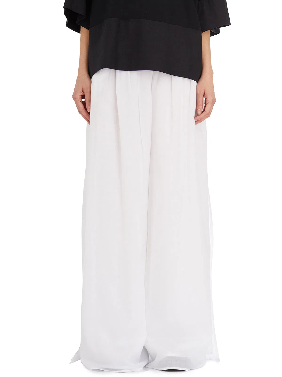 Nu Pantaloni Vita Alta In Cotone