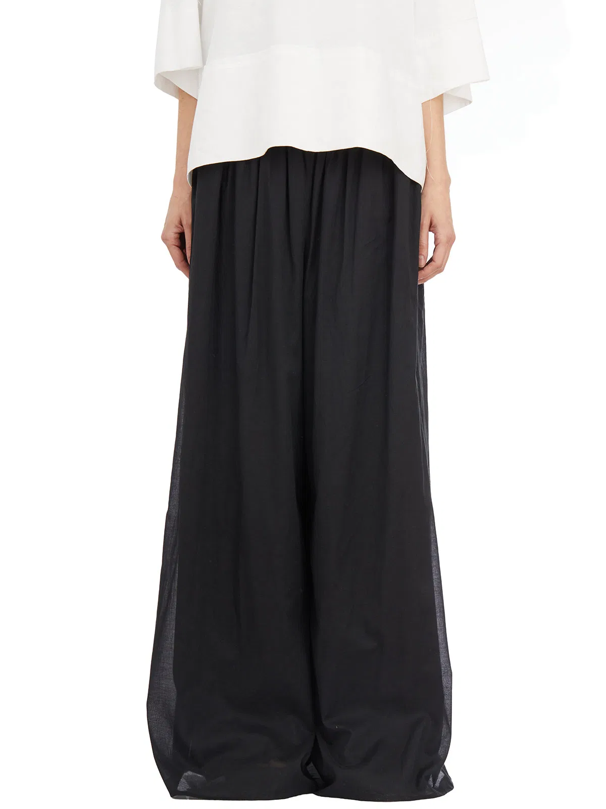 Nu Pantaloni Vita Alta In Cotone