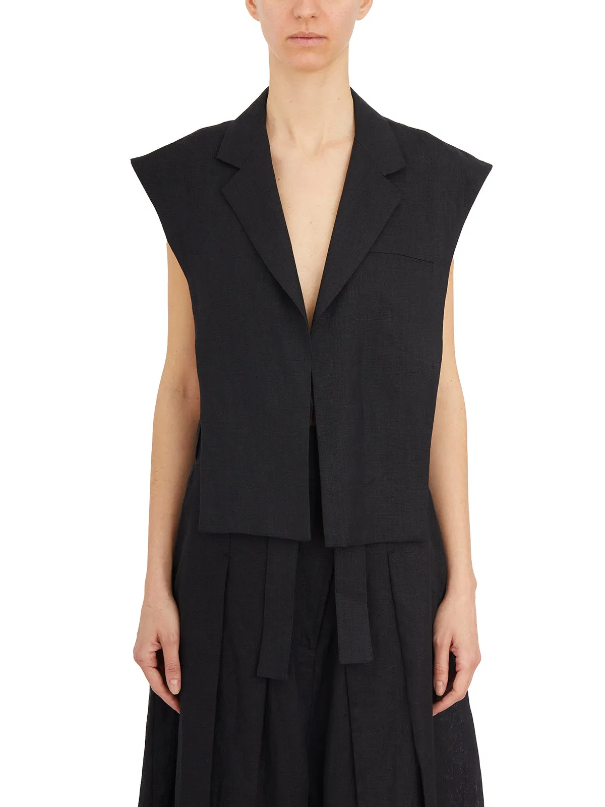 Nu Gilet In Lino Taglio Giacca