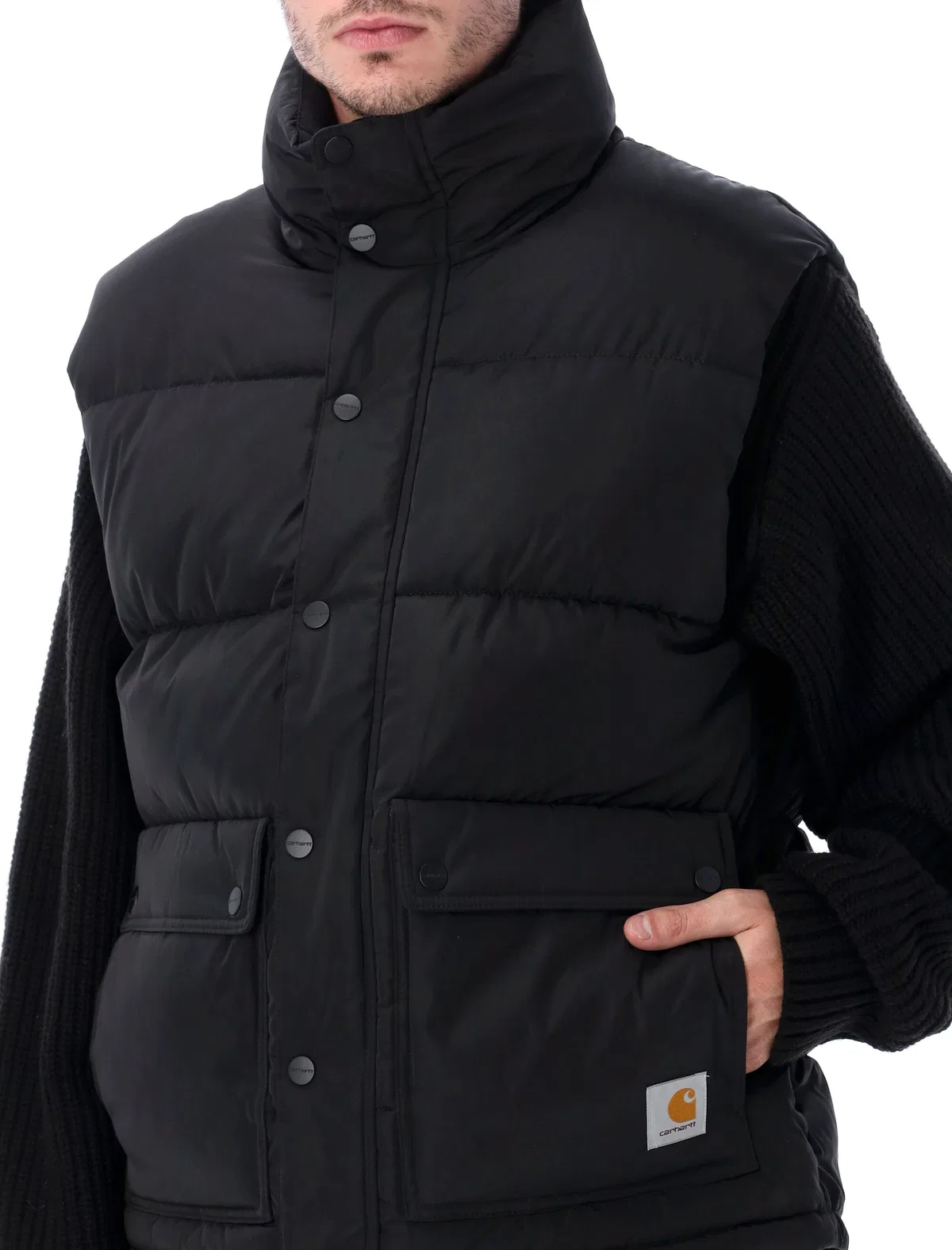 Carhartt Wip Padded Vest With Snap Buttons