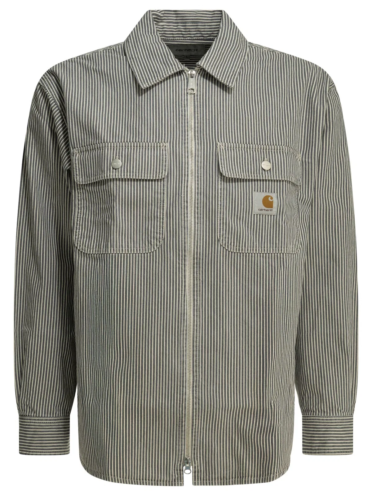 Carhartt Wip Mercer Grey Cotton Overshirt Jacket