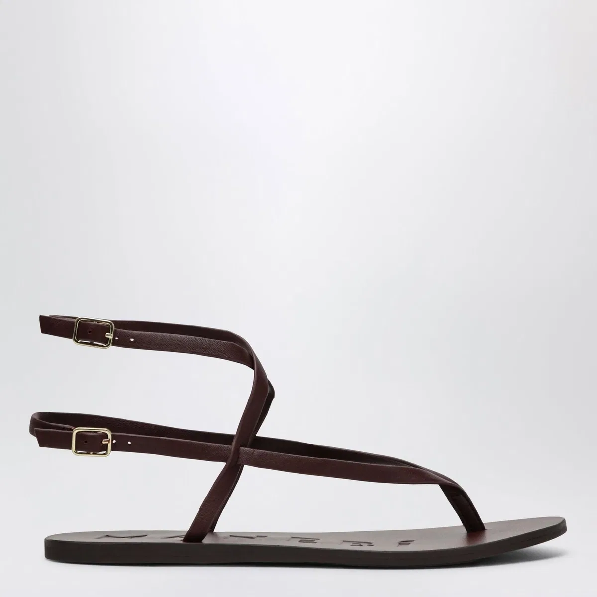 Manebí Manebi Burgundy Thong Sandals