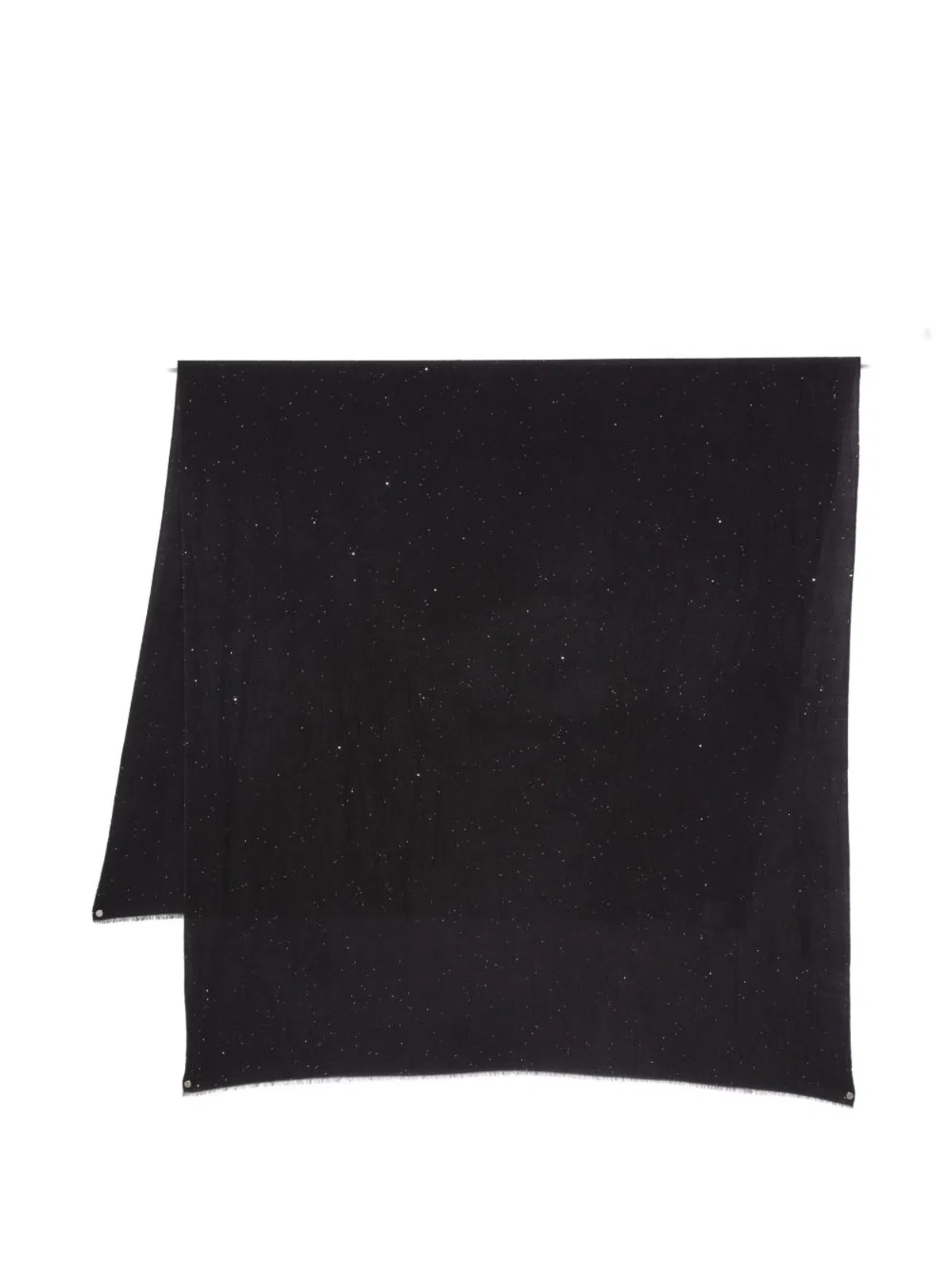 Faliero Sarti Black Platinum Silk Nylon Scarf
