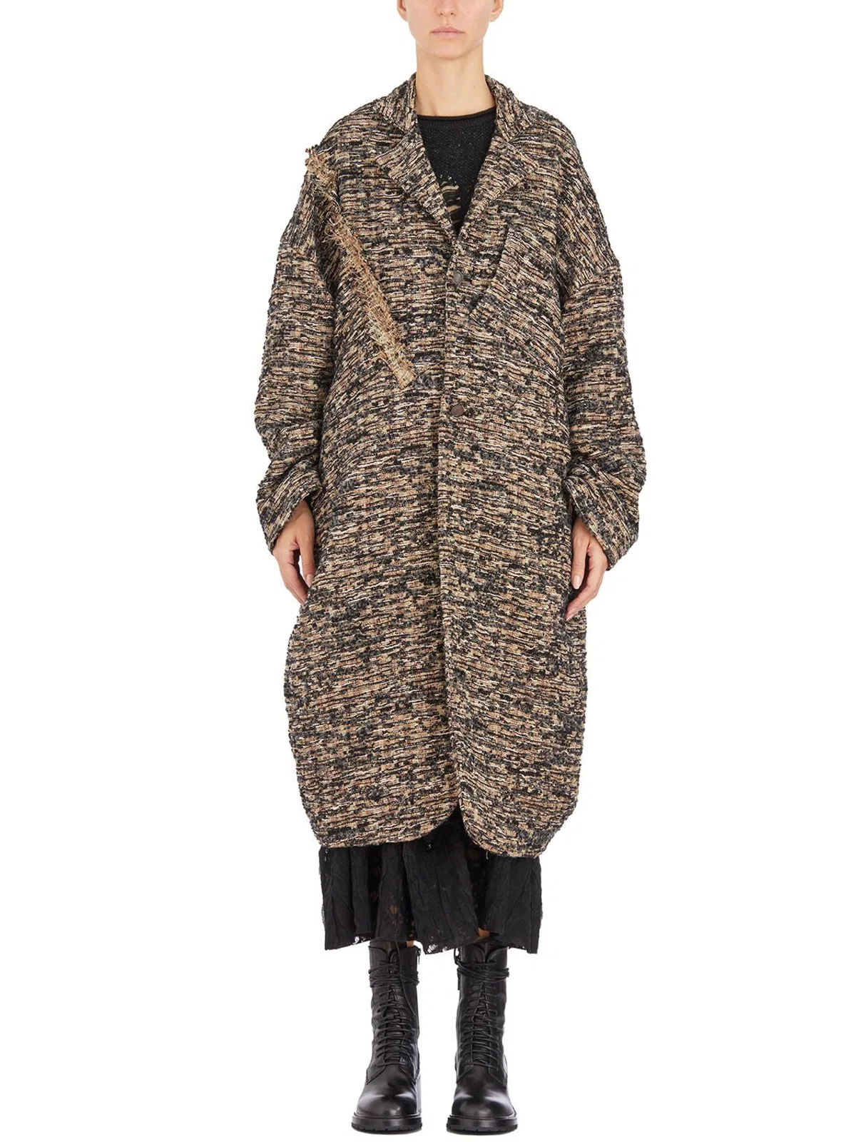 Chiahung Su Wool Single Breasted Coat