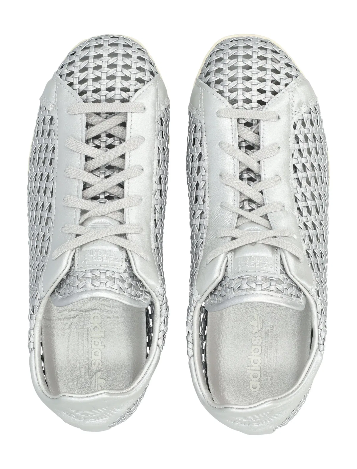 Adidas Originals Silver Perforated Stan Smith Lo Pro Snea