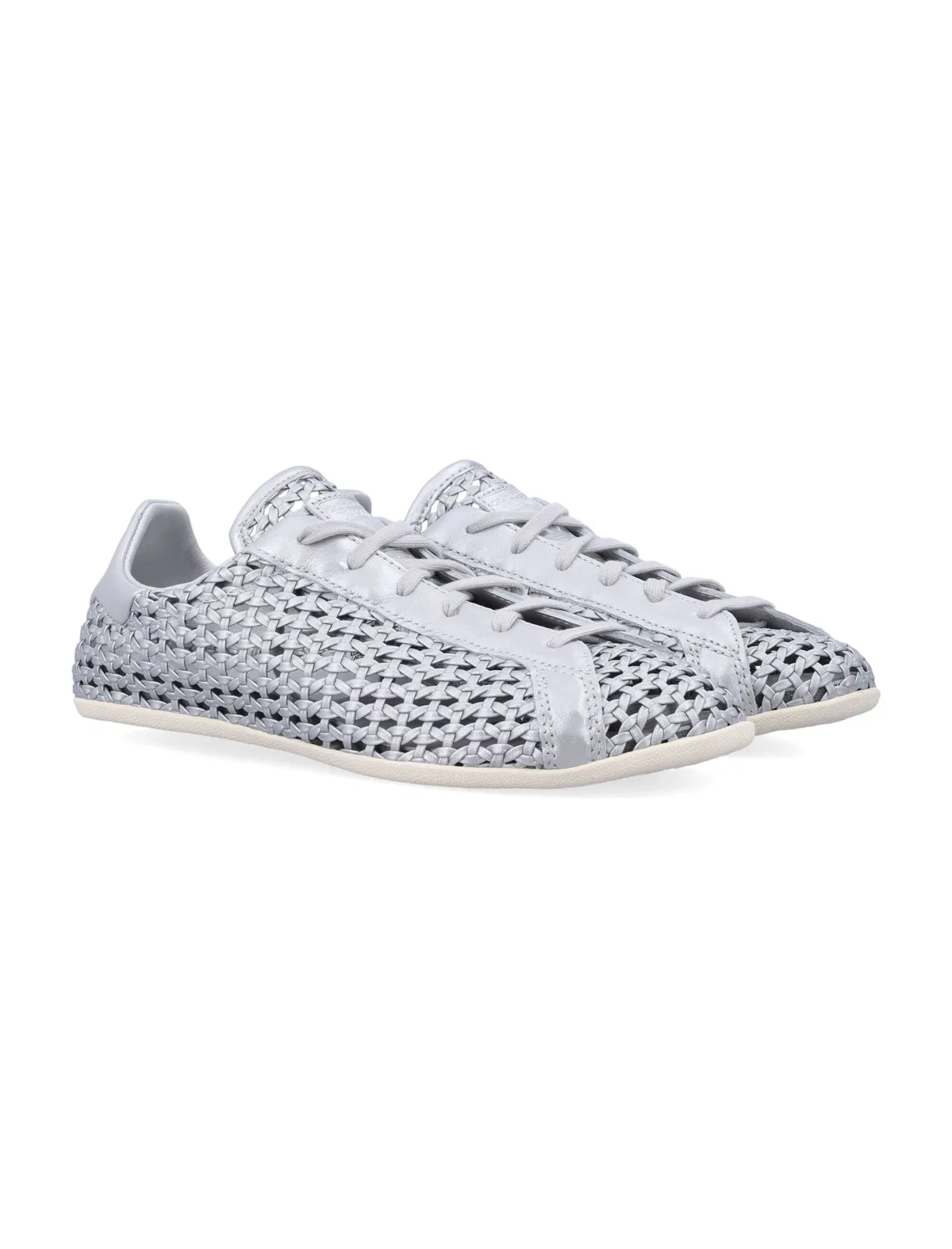 Adidas Originals Silver Perforated Stan Smith Lo Pro Snea