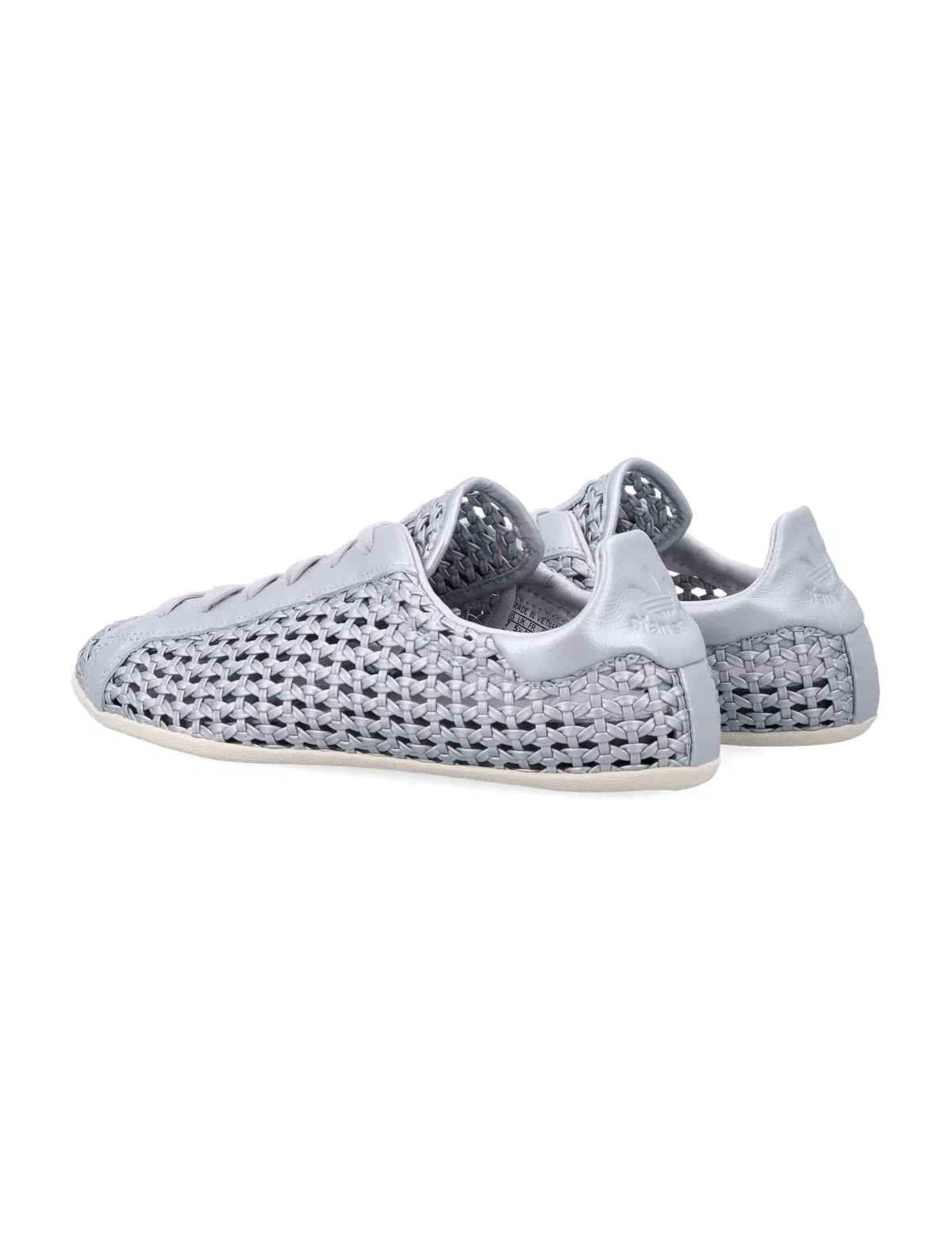 Adidas Originals Silver Perforated Stan Smith Lo Pro Snea
