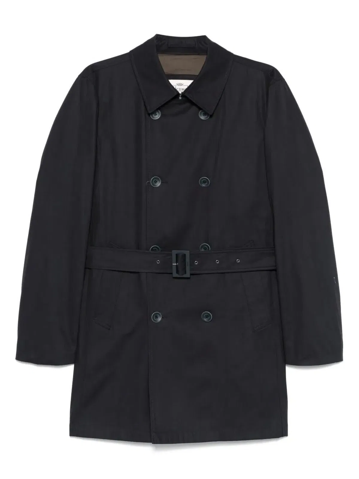 Herno Double Breasted Trench Coat In Dean