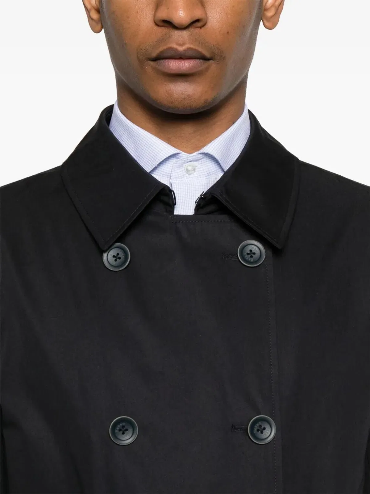 Herno Double Breasted Trench Coat In Dean