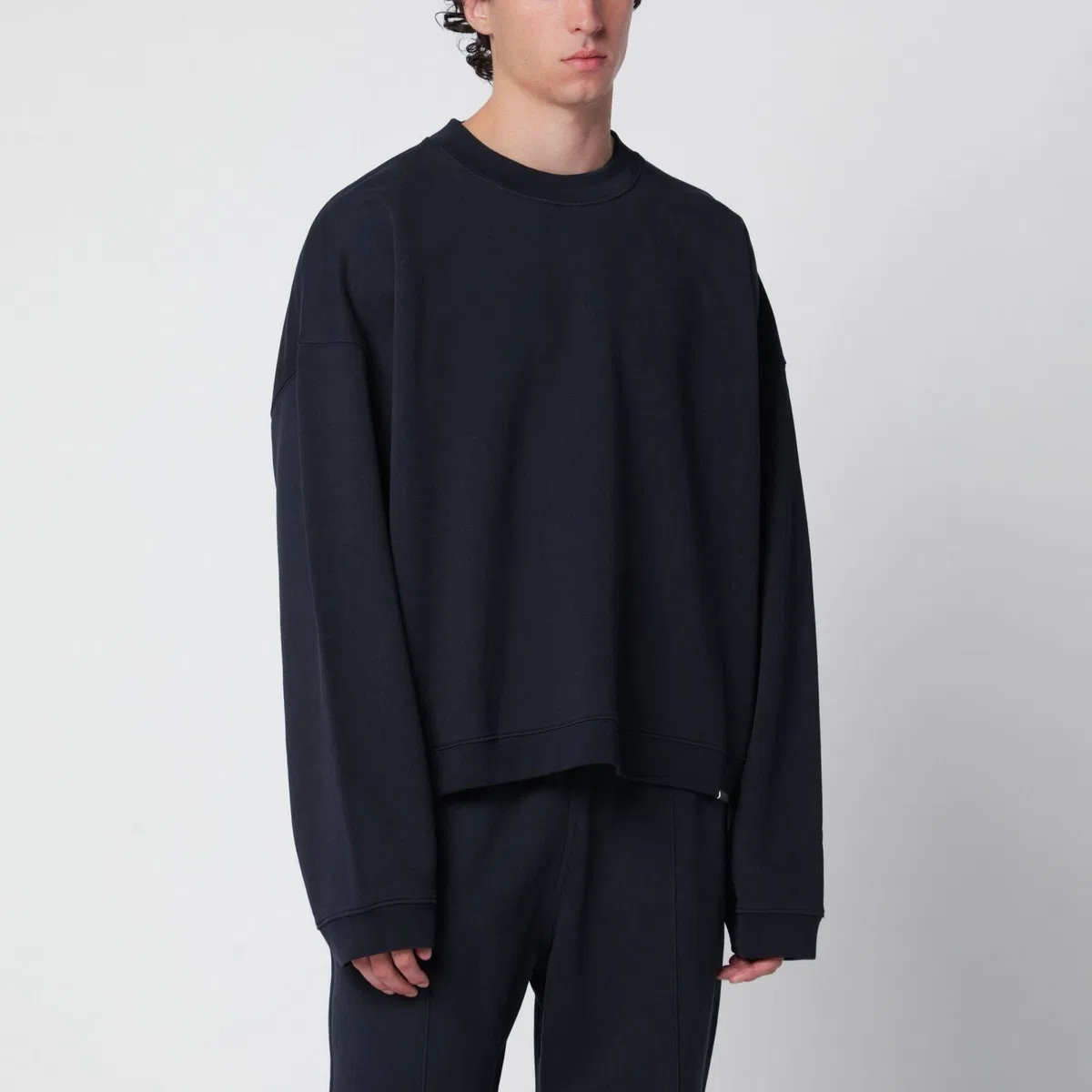 Represent Midnight Navy Cotton Crewneck Sweatshirt