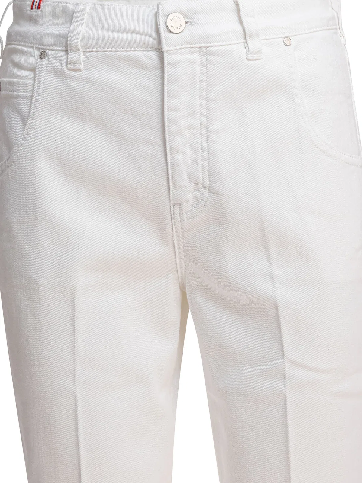 Ines De La Fressange White Elastane Jeans