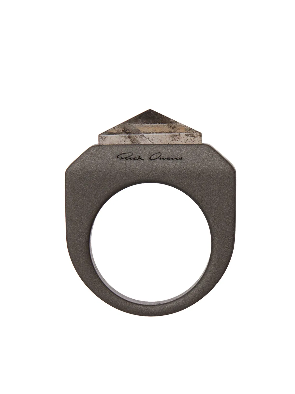 Rick Owens Anello Crystal Pyramid