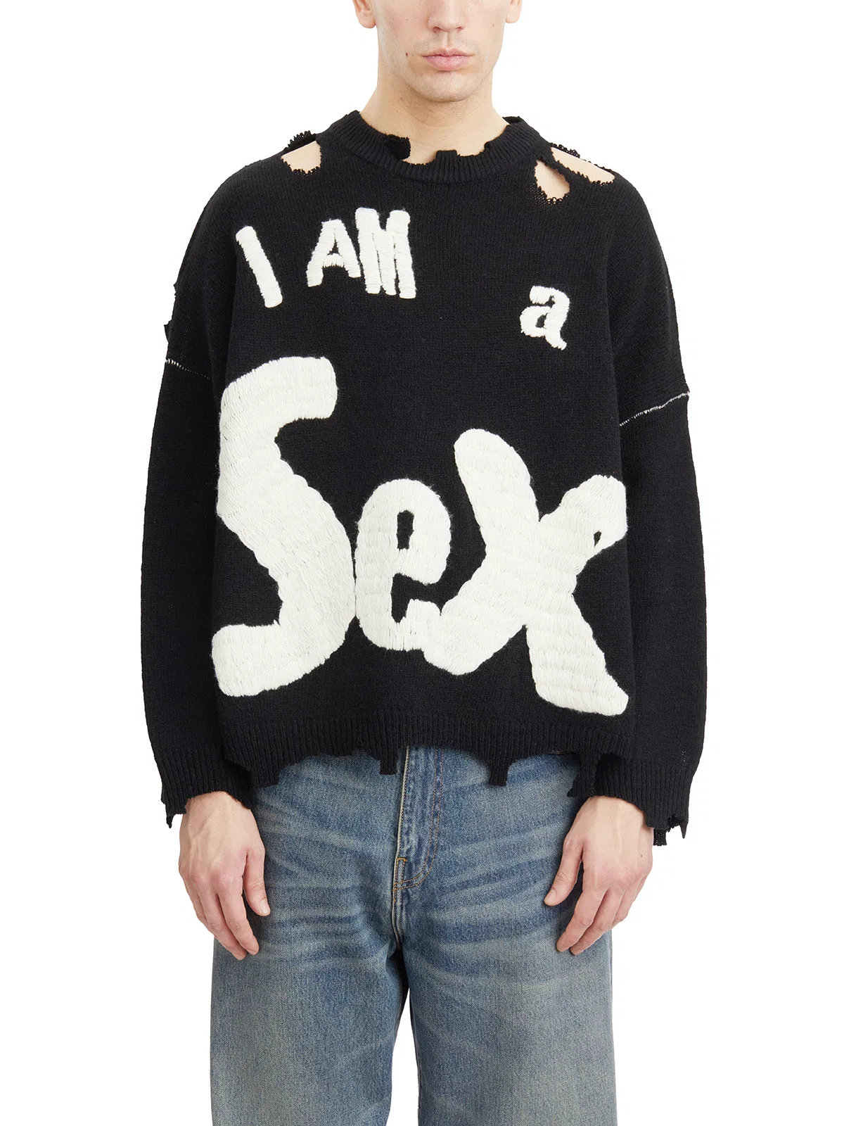 Saint Mxxxxxx Wool Sweater Destroyed