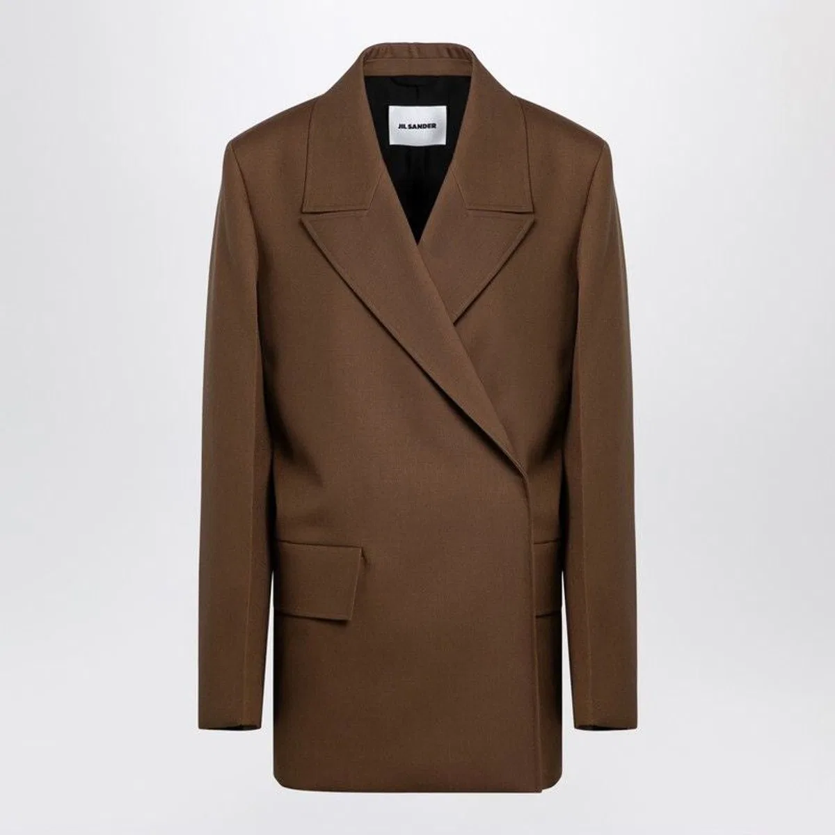 Jil Sander Brown Wool Double-Breasted Jacket